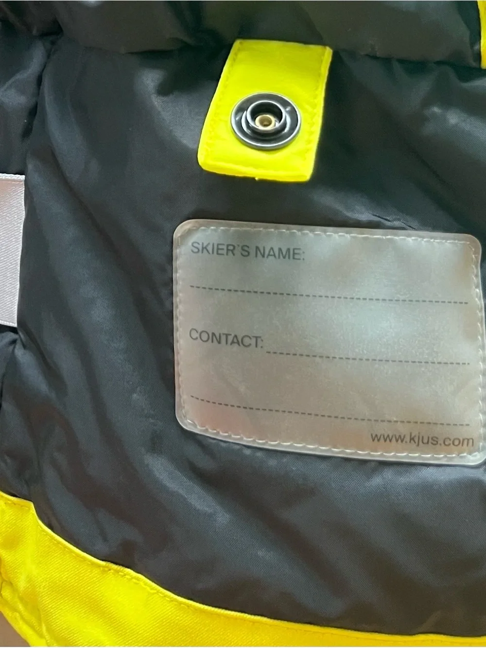 Kids Neon Yellow & Navy Hooded Rain Jacket European size 116/USA 6